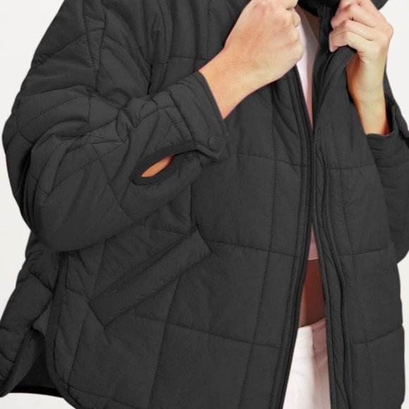 Zip Up Collared Neck Long Sleeve Jacket - Picture 3 of 16